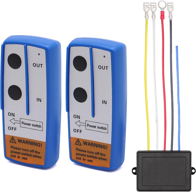 Torkettle 12V 500A Winch Solenoid Contactor Relay,Wireless Twin Remote Control Kit and 4pcs Pre-Wires with lugs for 8000lbs-17000lbs ATV UTV Winches - Image 2
